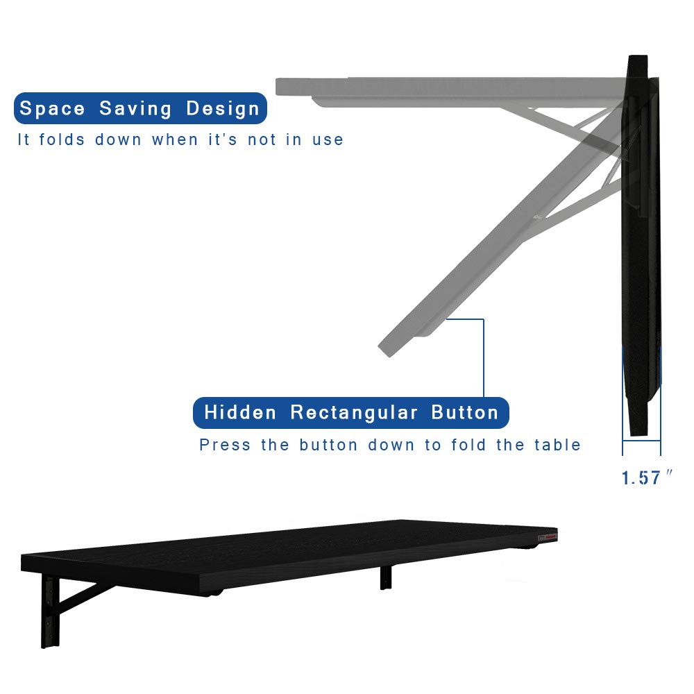 Heavy Duty Wall Mounted Folding Table 36