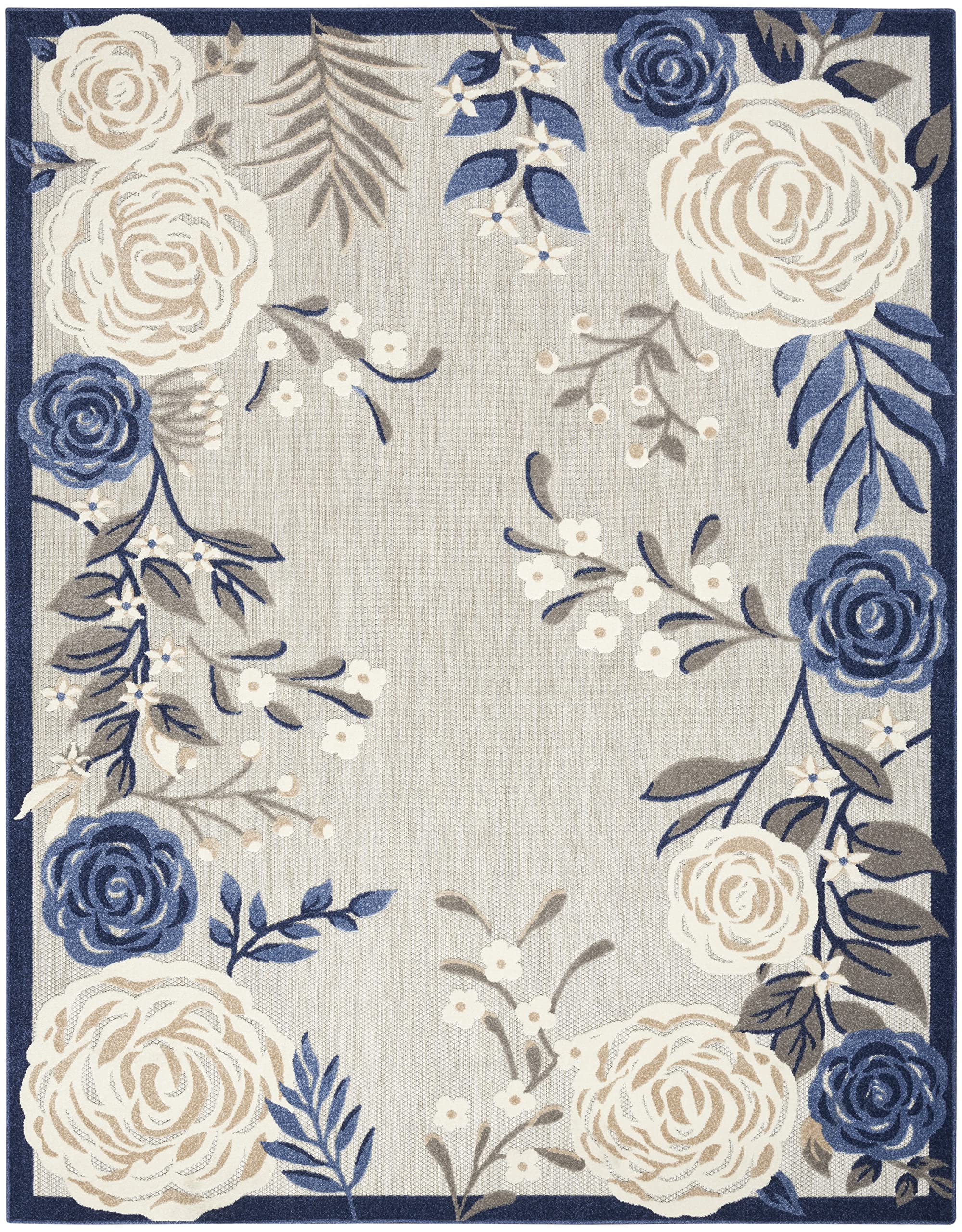 Nourison Aloha Indoor/Outdoor Blue/Grey 7'10