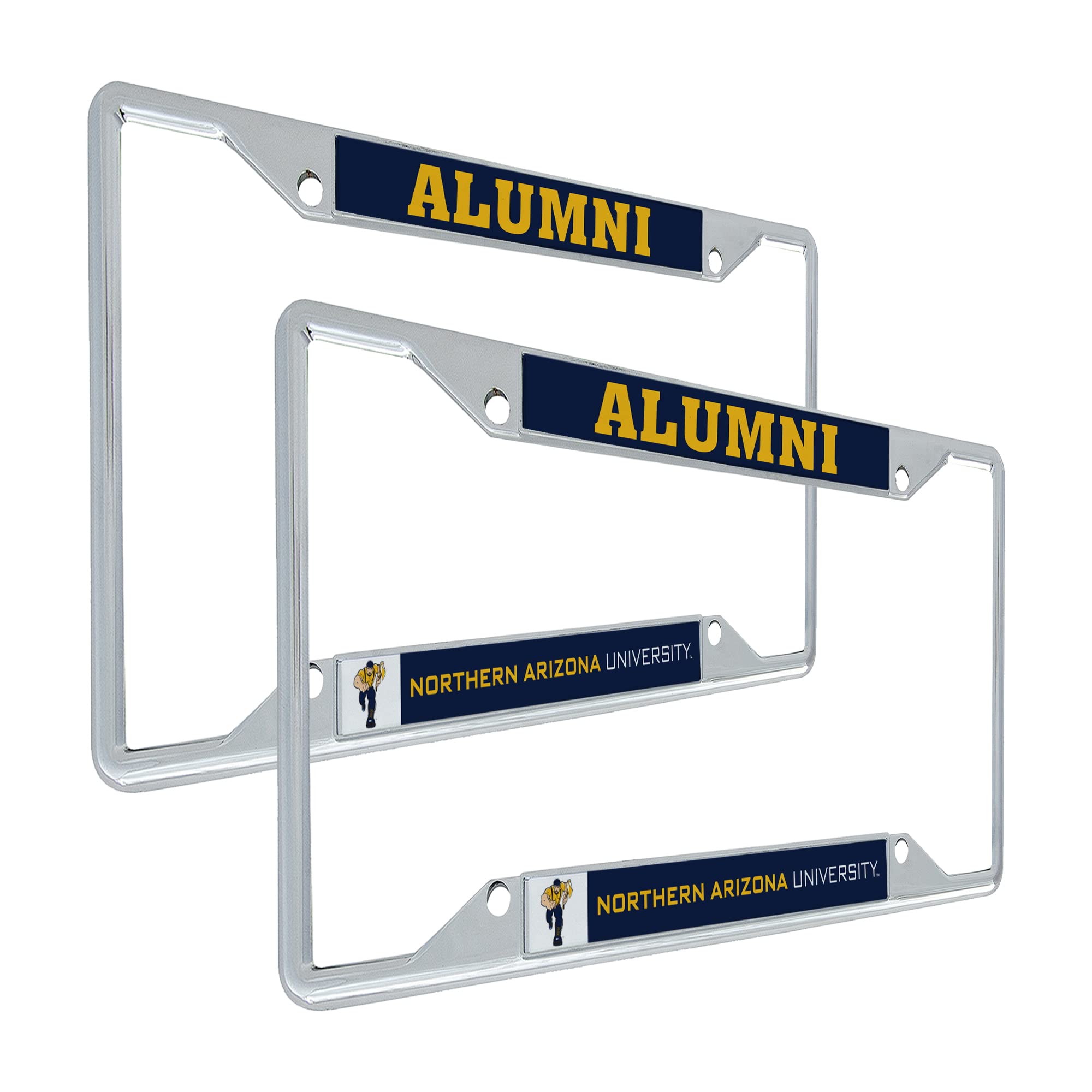 Northern Arizona University Alumni Metal License Plate Frame - 2 Pack for Front or Rear Car - Desert Cactus Design | Perfect for Graduation Gifts & School Pride Accessories