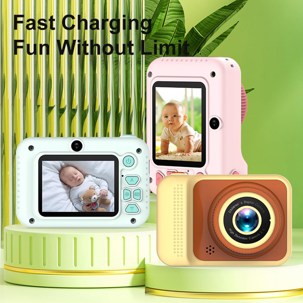 Andoer Kids Digital Camera 1080P HD 20MP with 2.0 Inch Screen & 4X Zoom - Perfect Birthday Gift for Boys & Girls Ages 3-12 - Capture Precious Moments, Travel Adventures & Family Memories