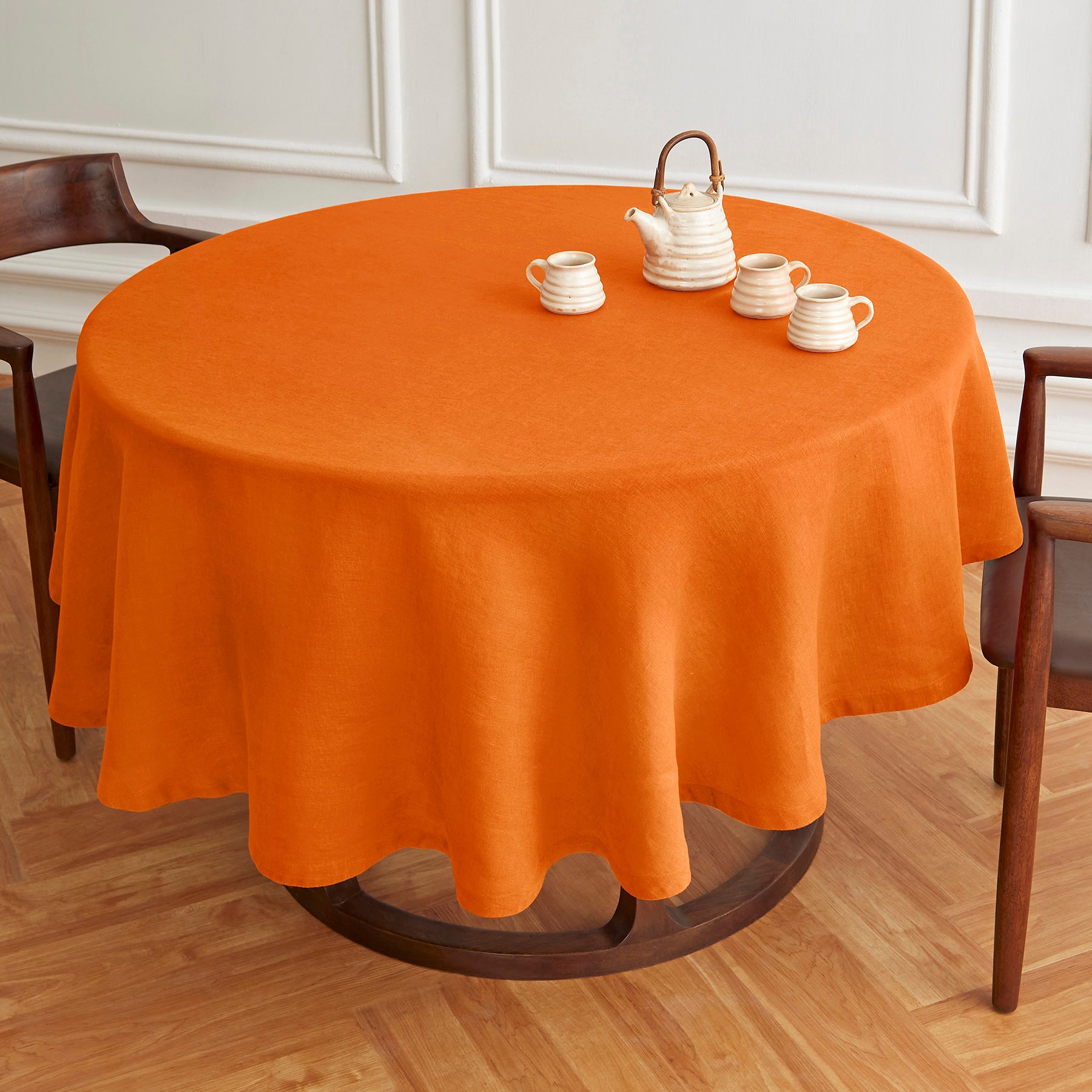 Sonoma Round Tablecloth - Premium Cotton Fabric for Dining & Parties - Perfect for Holiday Gatherings, Weddings & Home Decor