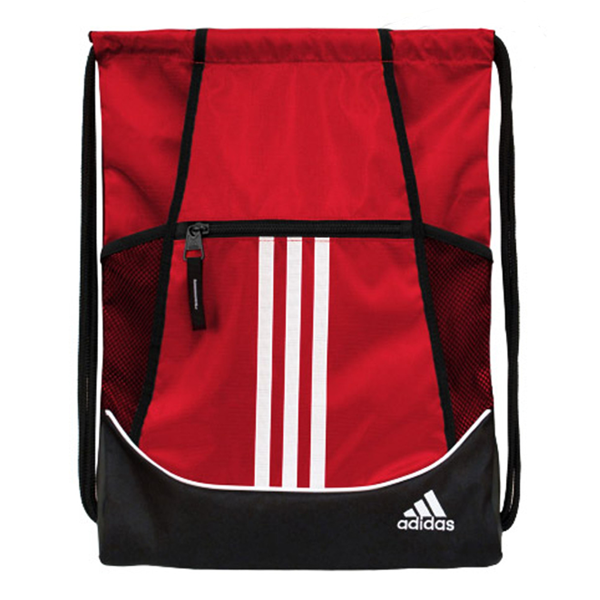 Adidas Alliance II Sackpack Backpack - Lightweight Durable School & Travel Backpack for Men & Women (Red) - Perfect for Gym, Work & Outdoor Adventures