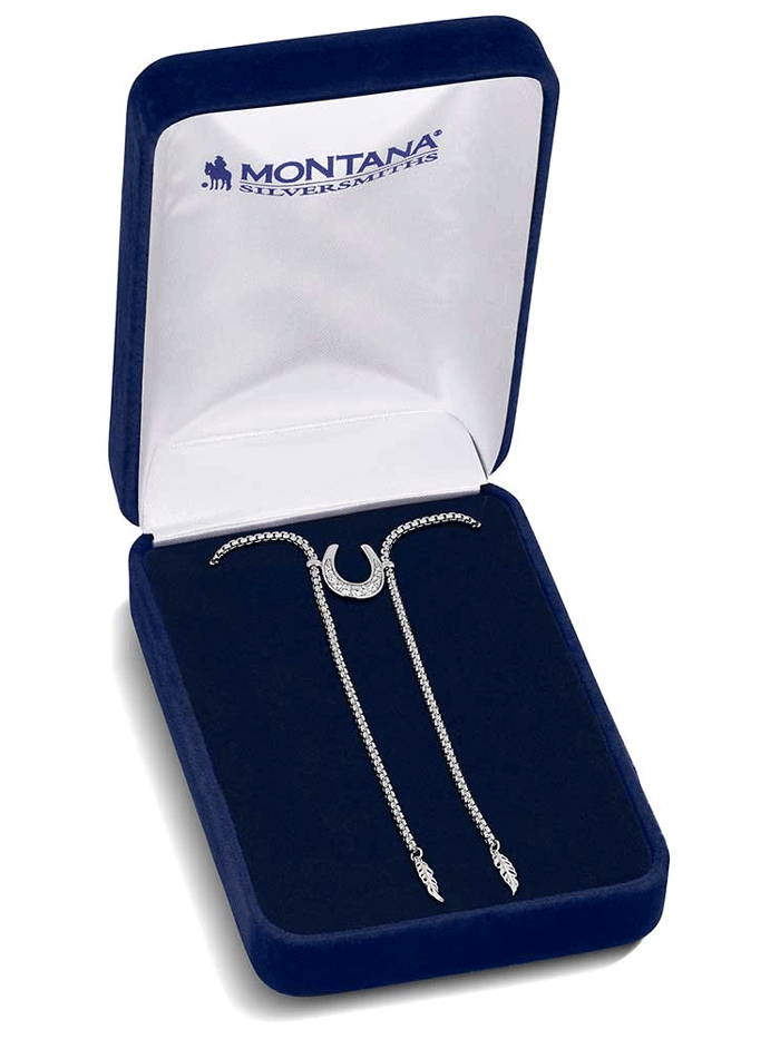 Montana Silversmiths NC6120 Women's Between Luck Necklace in Sterling Silver - Perfect for Everyday Wear, Gifts & Special Occasions