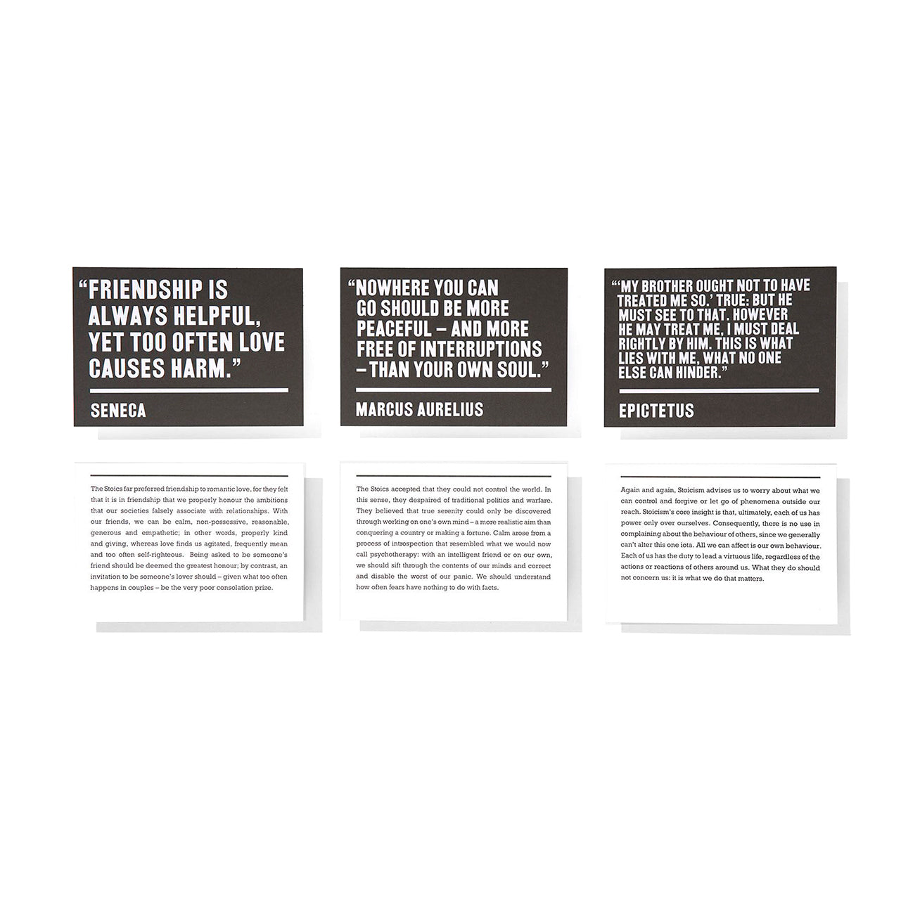 Stoicism Card Set - 50 Inspirational Stoic Quotes & Wisdom Cards for Daily Motivation, Meditation & Self-Improvement | Perfect for Journaling, Office Decor & Gift Giving
