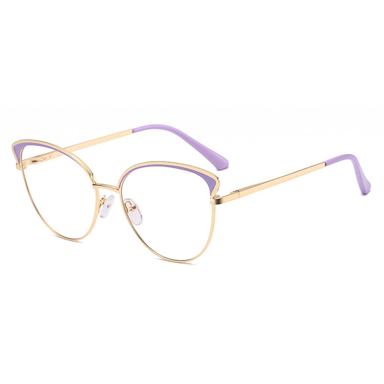 Blue Light Blocking Cat Eye Reading Glasses for Women - Spring Hinged Computer Glasses with Magnifying Lenses for Presbyopia - Perfect for Office Work, Screen Time & Reading Books