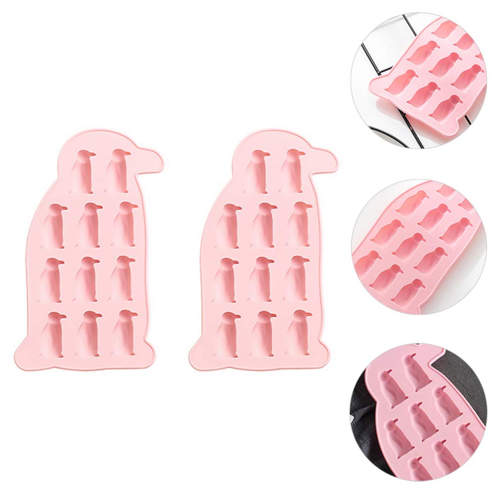 **Hemoton 2-Piece Silicone Penguin Candy & Chocolate Molds - DIY Baking Tools for Ice Cubes, Fondant, Pudding, Cookies & Gummy Treats - Perfect for Parties, Desserts & Holiday Crafts**