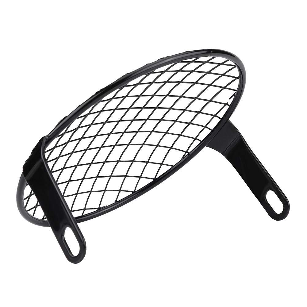 ANGGREK 6.5 Inch Round Motorcycle Headlight Cover - Side Mount Grill Mask Replacement for Cruiser Chopper & Cafe Racer Bikes | Durable Protection for Night Riding & Urban Commuting
