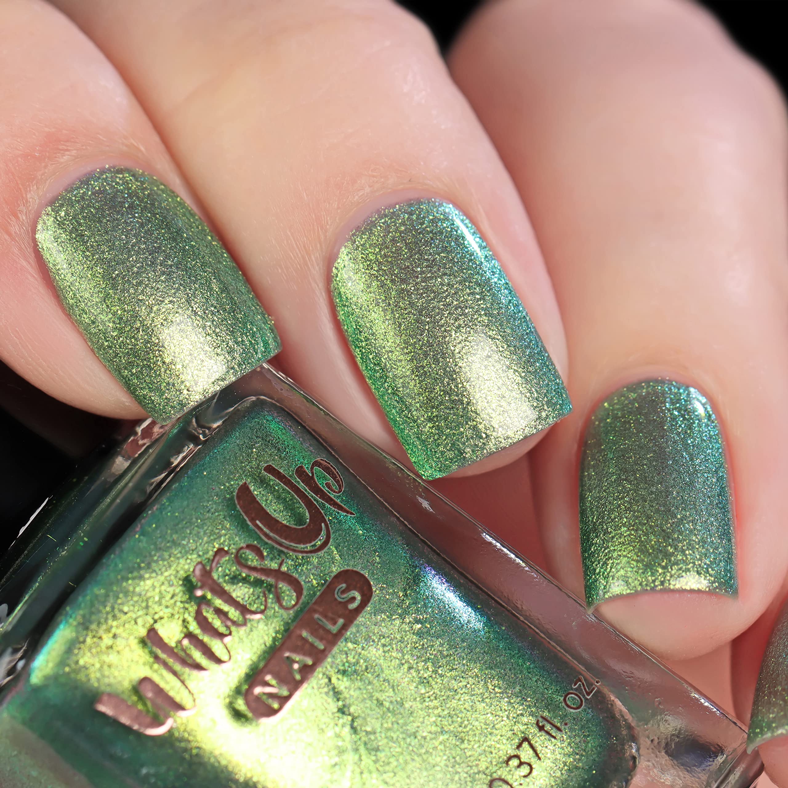 Whats Up Nails Peridot Green Duochrome Nail Polish - Vegan, Cruelty-Free, 21-Free Formula, Made in USA | Perfect for Spring Nails, St. Patrick's Day, and Holiday Manicures
