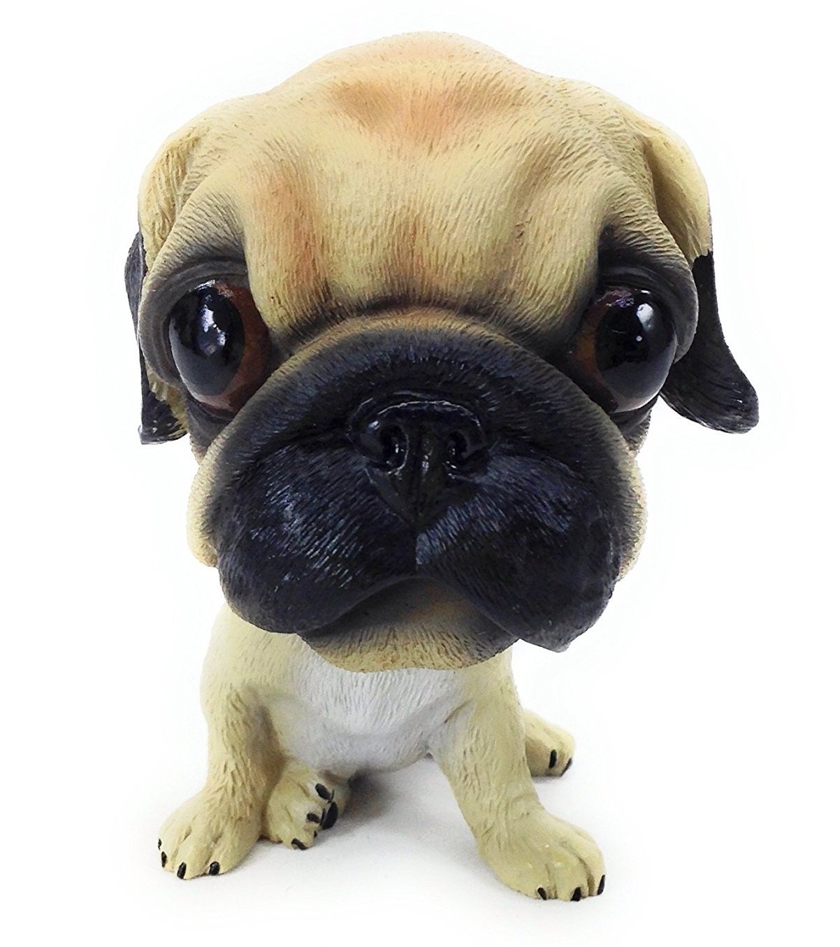 OZUKO Pug Dog Bobble Head - Cute Bulldog Dashboard Decor for Car, Office & Home - Fun Bobbing Head Toy for Auto Accessories & Gifts