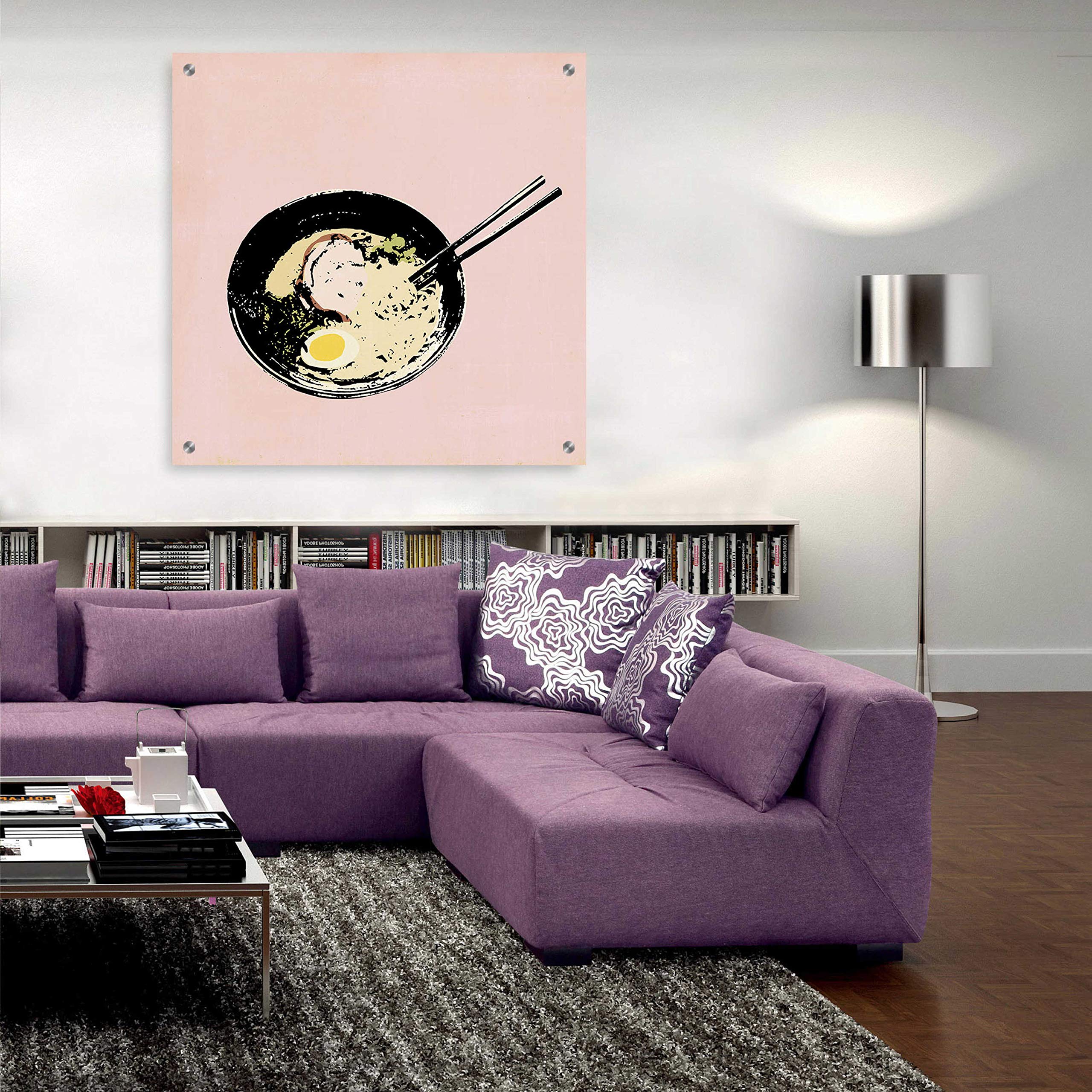 Epic Art 'Ramen Bar II' by Annie Warren - 36x36 Inch Vibrant Acrylic Glass Wall Art Painting - Modern Asian Restaurant Decor, Home Dining Room Artwork, Unique Gift for Ramen Lovers
