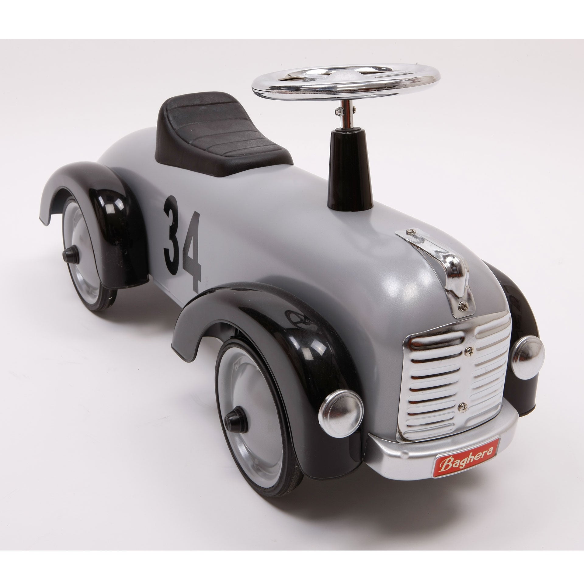 Baghera Speedster Silver Ride-On Toy Car for Kids - Perfect for Indoor & Outdoor Play, Birthday Gifts, and Pretend Driving Fun