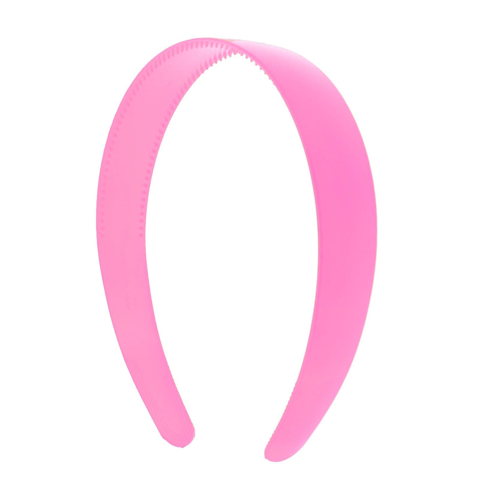**Pink 1 Inch Plastic Hard Headband with Teeth for Women & Girls – Non-Slip Hair Accessory for Workouts, Sports, and Everyday Wear (Motique Accessories)**
