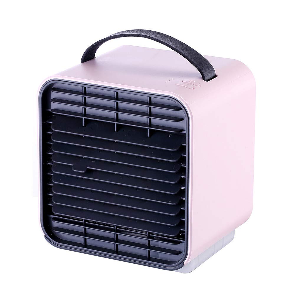 Portable Mini Air Conditioner Fan - USB Powered Personal Air Cooler with Built-in LED Mood Light for Bedroom, Office & Travel | Compact Cooling Solution for Home, Dorm & Workspace