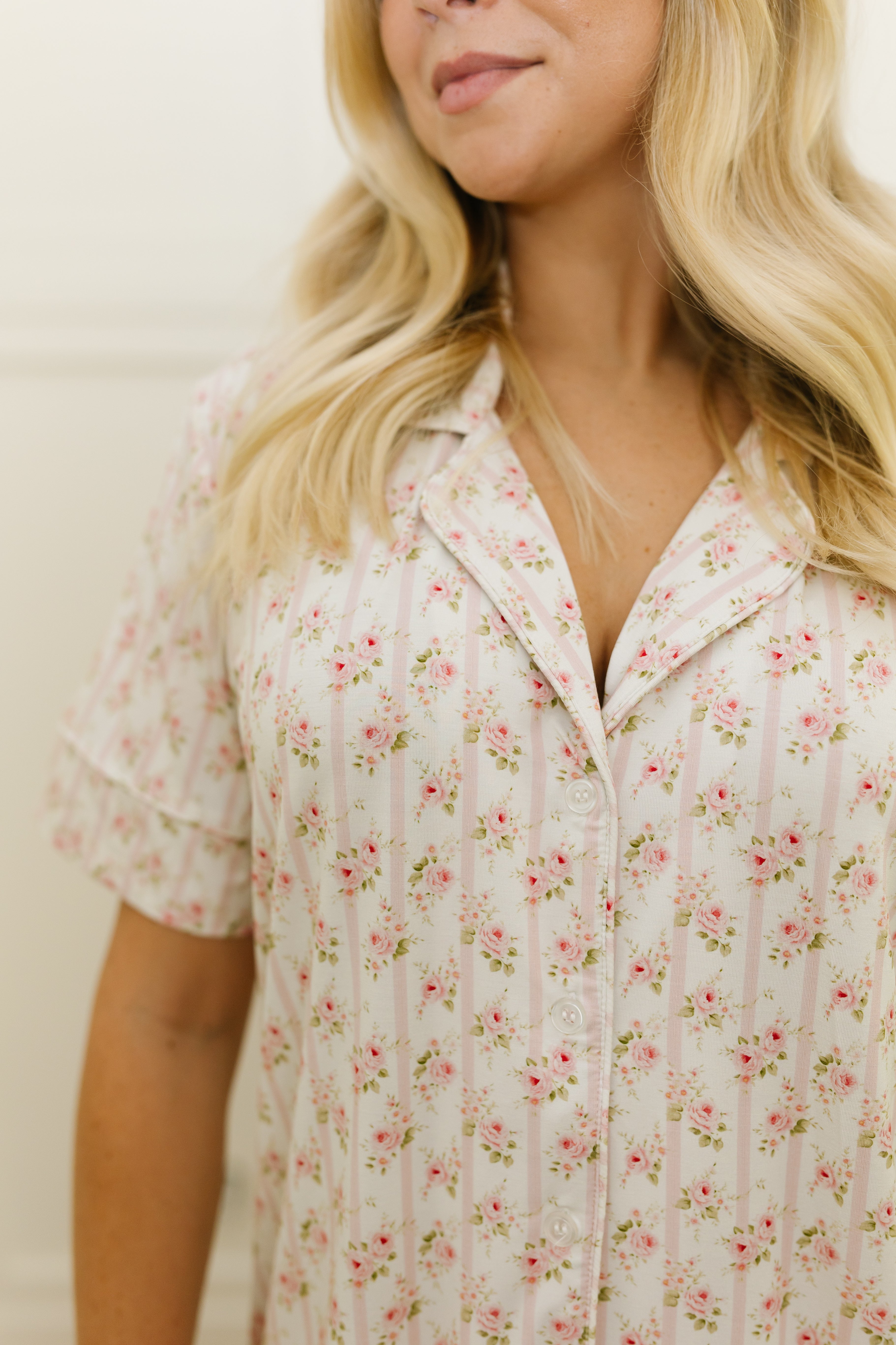 Rosie Pajama Set - Short Sleeve Sleepwear for Women - Soft & Comfortable Nightwear for Summer, Lounge, and Travel