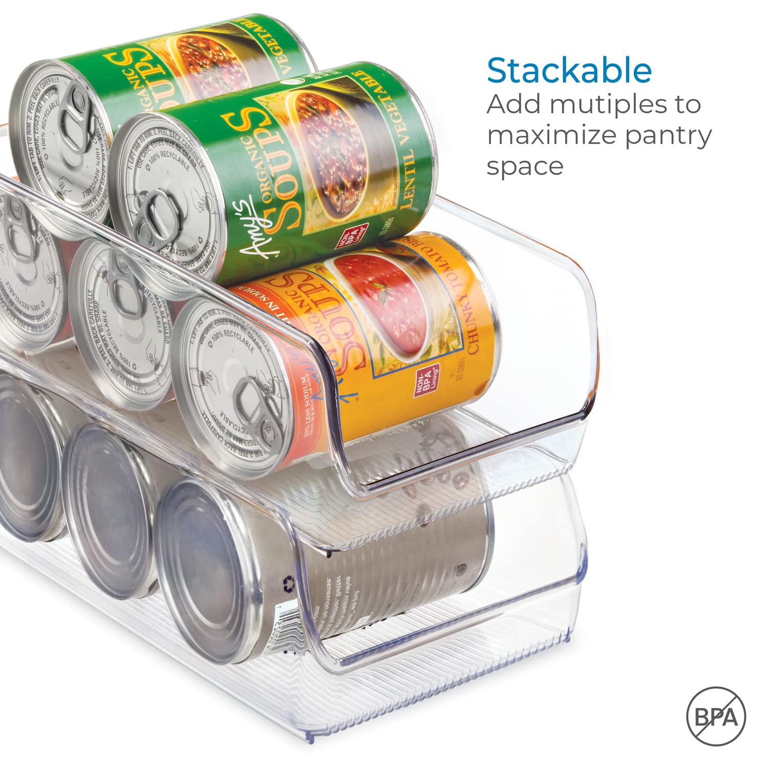 iDesign BPA-Free Plastic Storage Bin for Kitchen, Fridge, Freezer, Pantry & Cabinet Organization - Clear Linus Collection (11