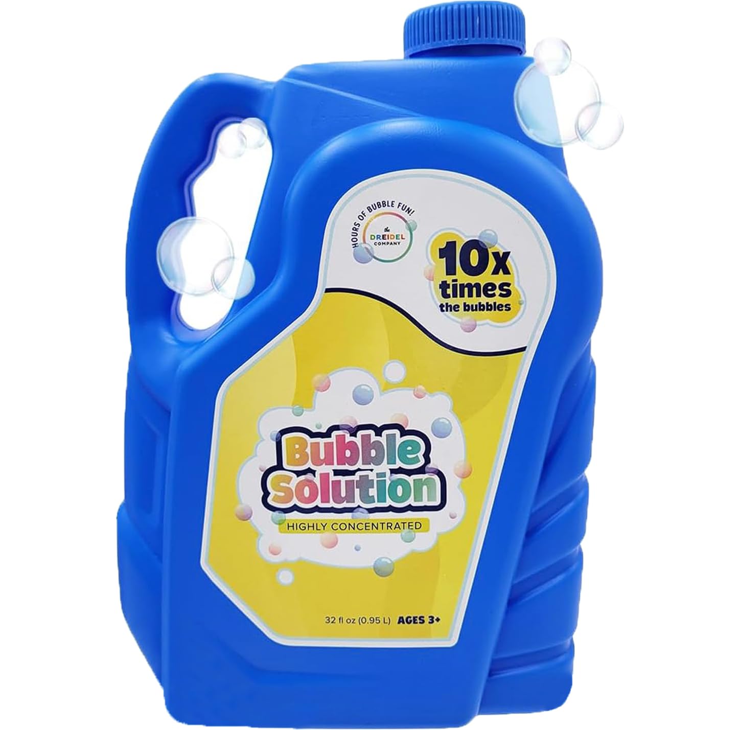 32 oz Concentrated Bubble Solution Refill - Makes 2.5 Gallons | Non-Toxic Bubble Liquid for Bubble Machines, Giant Bubble Wands, Bubble Guns & Blowers | Perfect for Kids Parties, Outdoor Play & Backyard Fun
