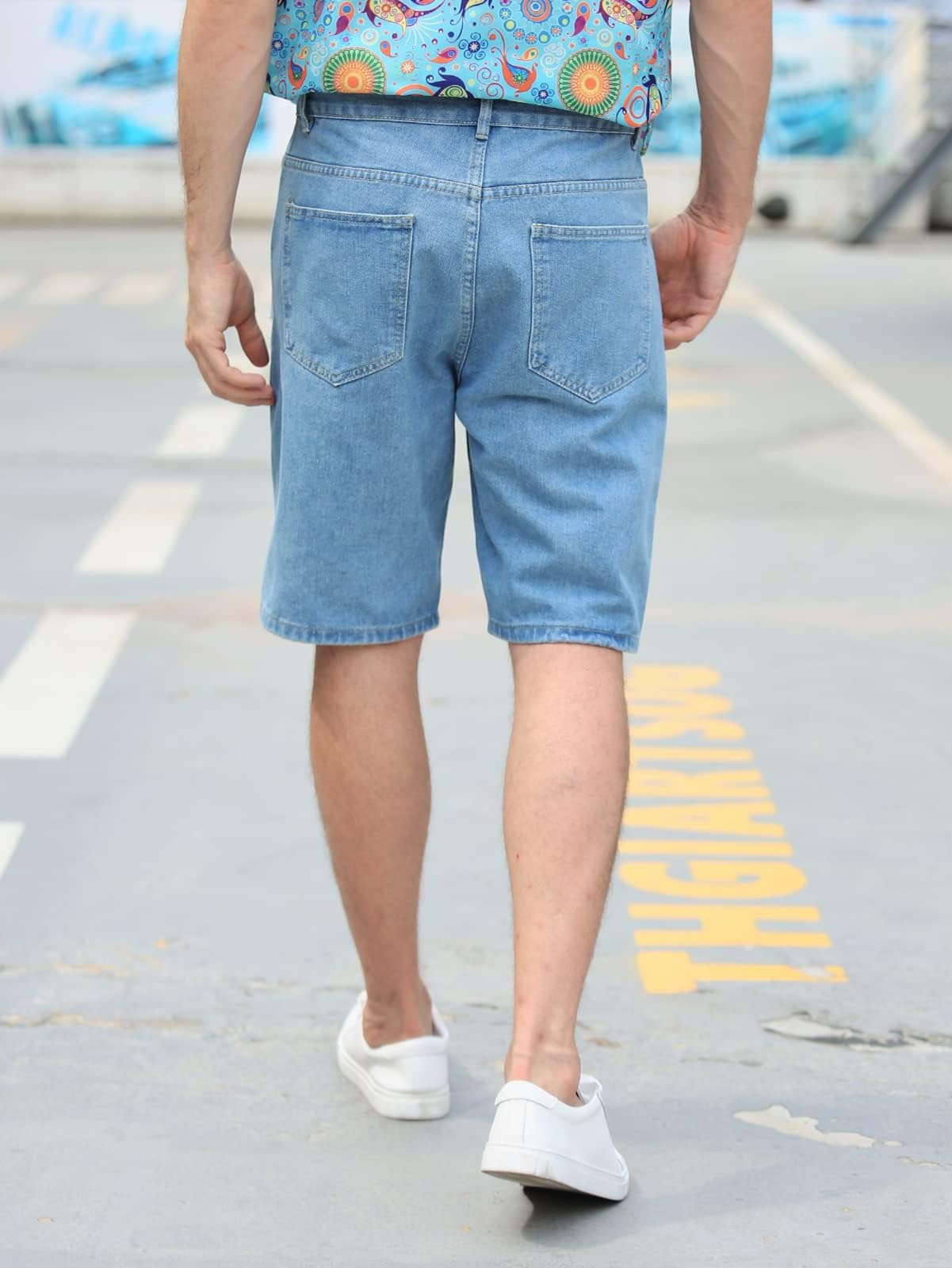 **Betusline Men's Distressed Ripped Denim Shorts - Classic Straight Fit Jean Shorts for Summer | Casual Wear, Beach Outings & Street Style**