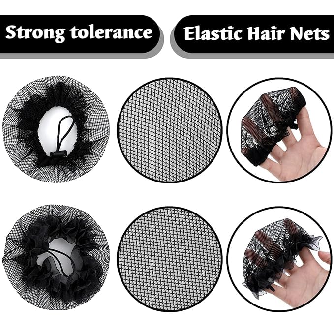 Osceola Styling Jali Bun - Reusable Invisible Elastic Hair Nets for Ballet & Dance (Pack of 3) | Secure Hair Accessories for Women & Girls | Perfect for Performances, Workouts & Daily Styling