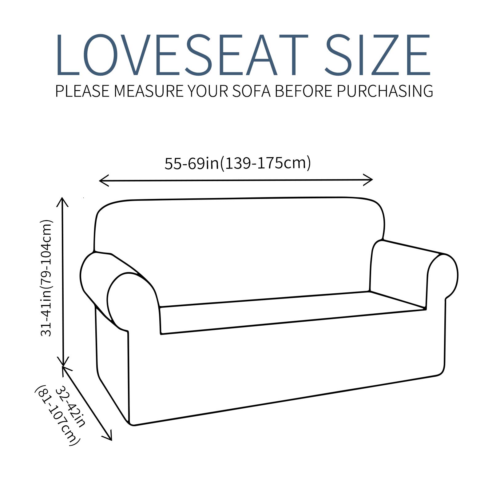 JIVINER Stretch Jacquard 2-Cushion Loveseat Slipcover - Anti-Slip Sofa Cover Protector for Pets & Kids, Light Blue - Perfect for Living Room, Family Room & Pet-Friendly Homes
