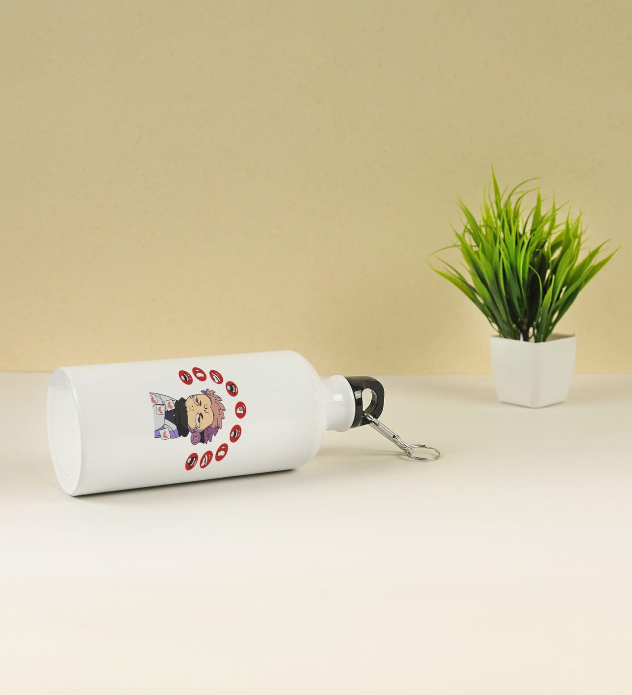 Tulip ART Nine Faced Itadori 600ml Aluminum Water Bottle with Printed Design - Perfect for Gym, Hiking, School & Outdoor Activities
