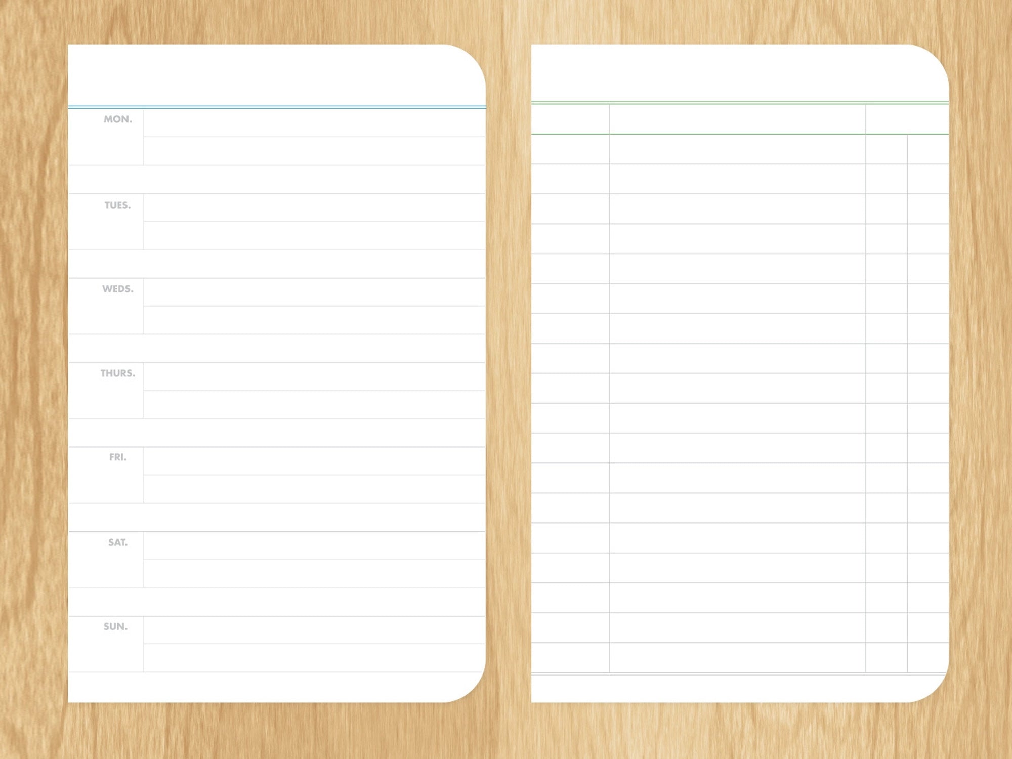 Field Notes Index Book Set of 2 - Premium Lined Notebooks for Journaling, Note Taking & Organization - Perfect for Office, School & Travel Use