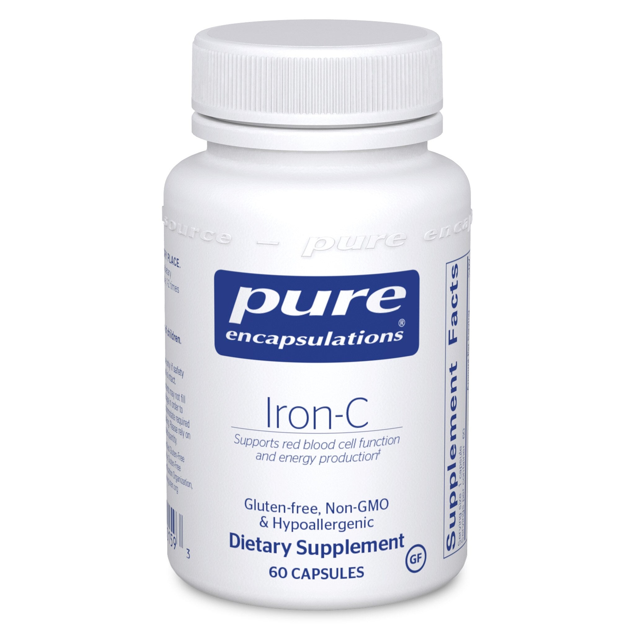Pure Encapsulations Iron Supplement - High Absorption Iron Capsules for Energy & Vitality | Supports Healthy Blood & Immune System | Ideal for Anemia, Fatigue & Active Lifestyles