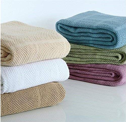 Premium Cotton Thermal Blankets for Hospitals - Soft, Breathable & Warm - Machine Washable - Pack of 12 (Raspberry) - Ideal for Patient Comfort, Nursing Homes & Emergency Care