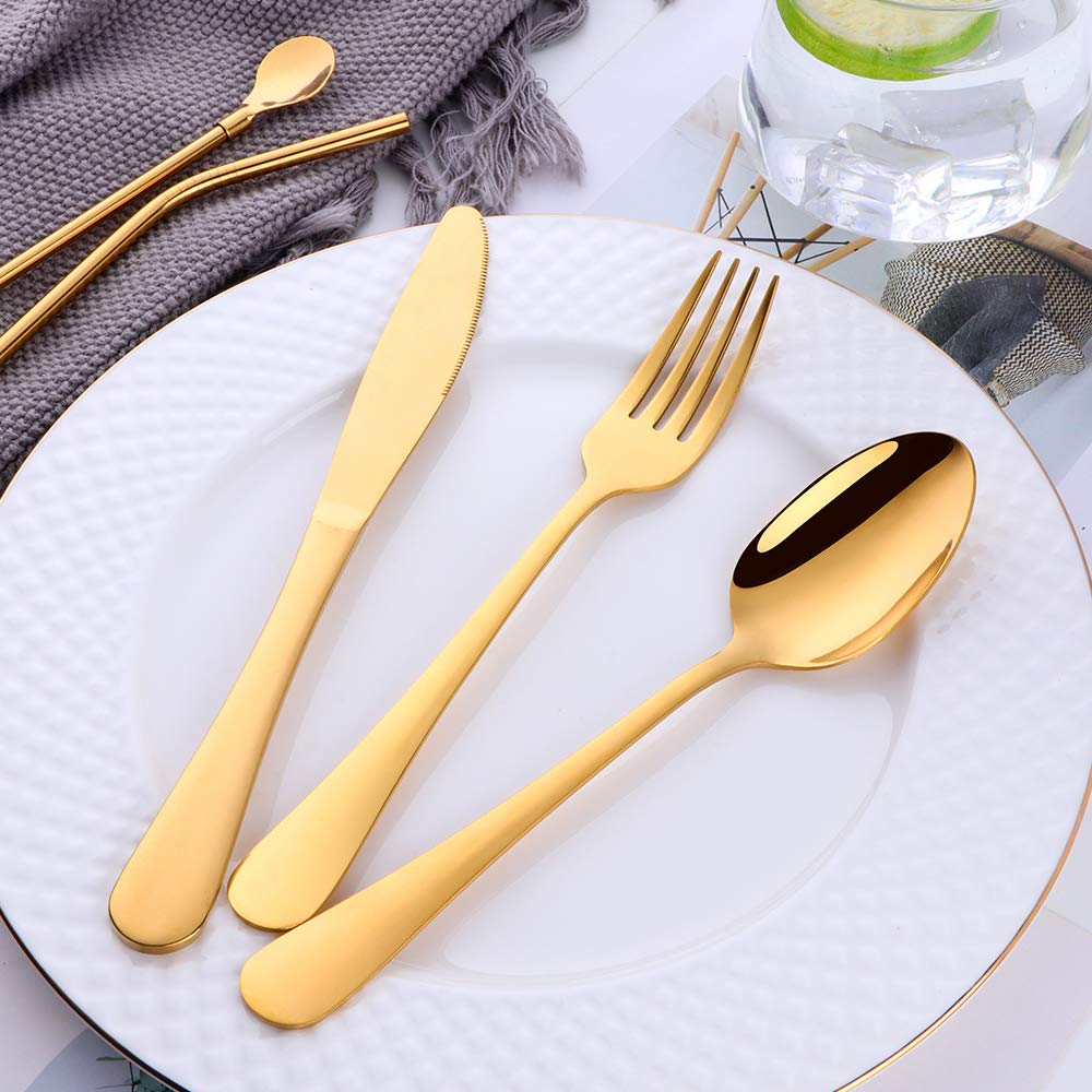 Premium 8-Piece Stainless Steel Camping Flatware Set - Knife, Fork, Spoon, Chopsticks & Straw for Outdoor Adventures