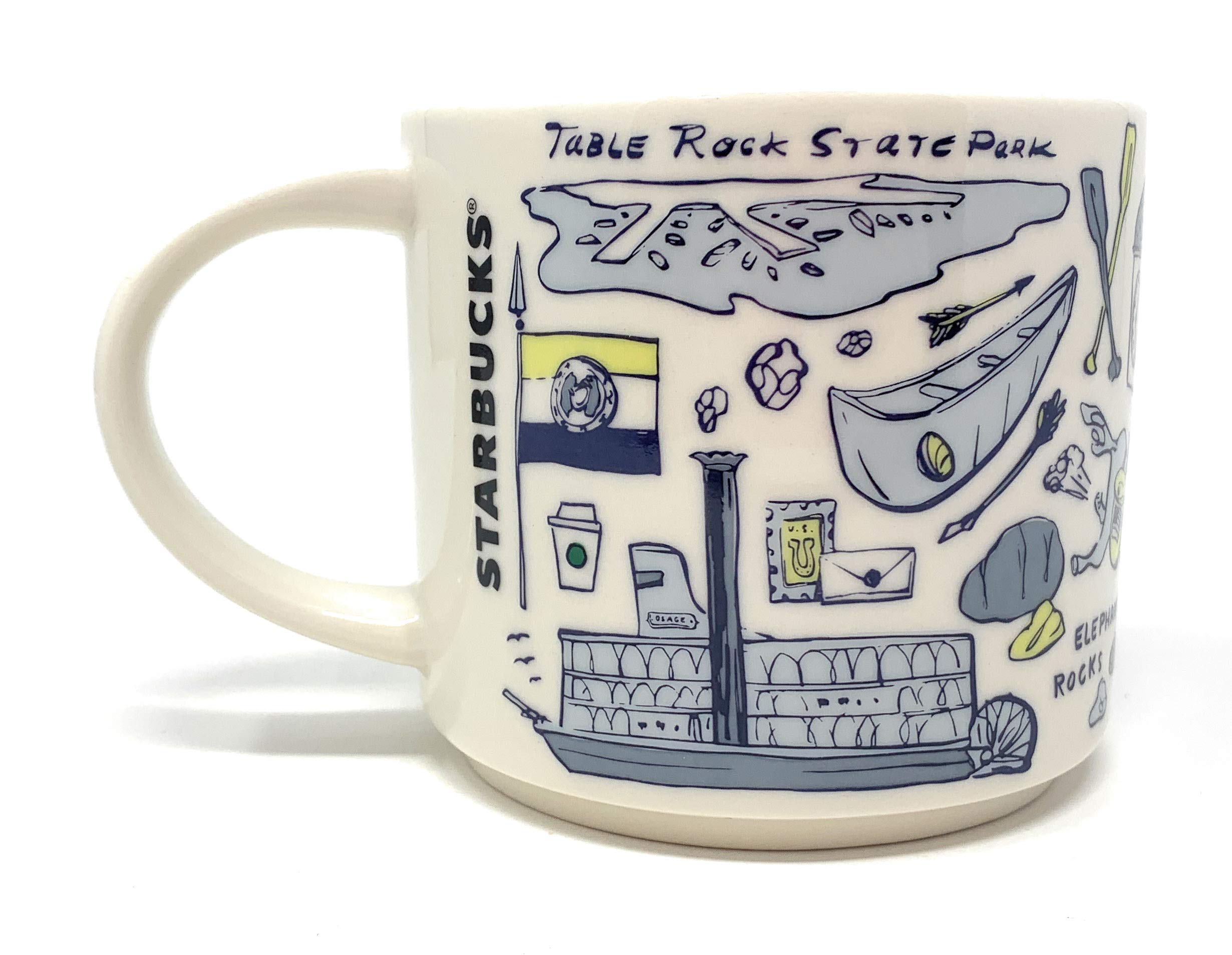 Starbucks 2018 MISSOURI Been There Collection Series Ceramic Coffee Mug - 14oz Travel-Ready Cup for Home, Office & Camping Use