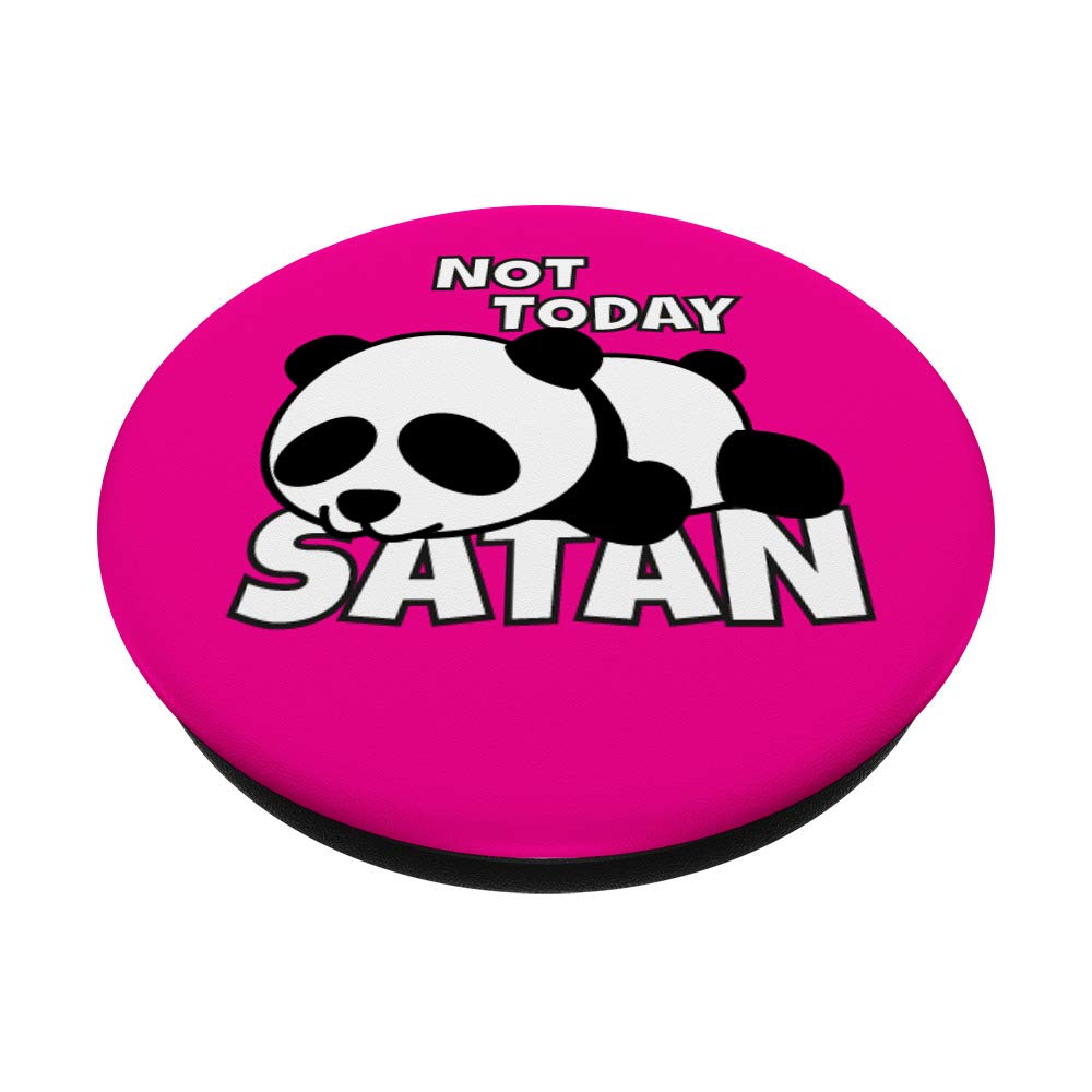 Funny Panda Bear PopSockets Grip & Stand - 'Not Today Satan' Cute Humor Phone Accessory for iPhone, Samsung & Tablets - Perfect Gift for Animal Lovers & Office Humor