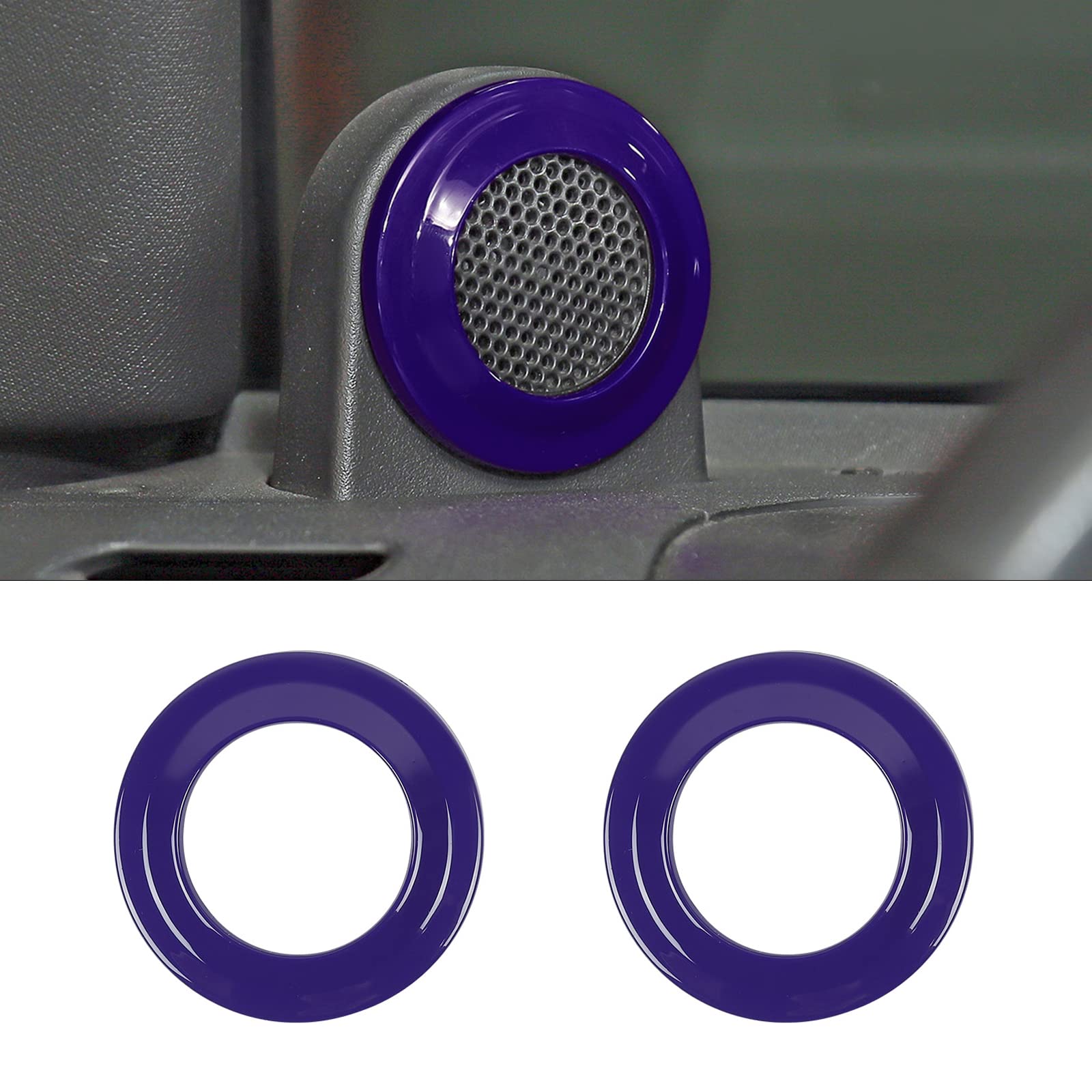 RT-TCZ A Pillar Speaker Trim Cover Interior Accessories for 2007-2014 Jeep Wrangler JK JKU - Purple Car Decor Upgrade for Enhanced Sound & Style