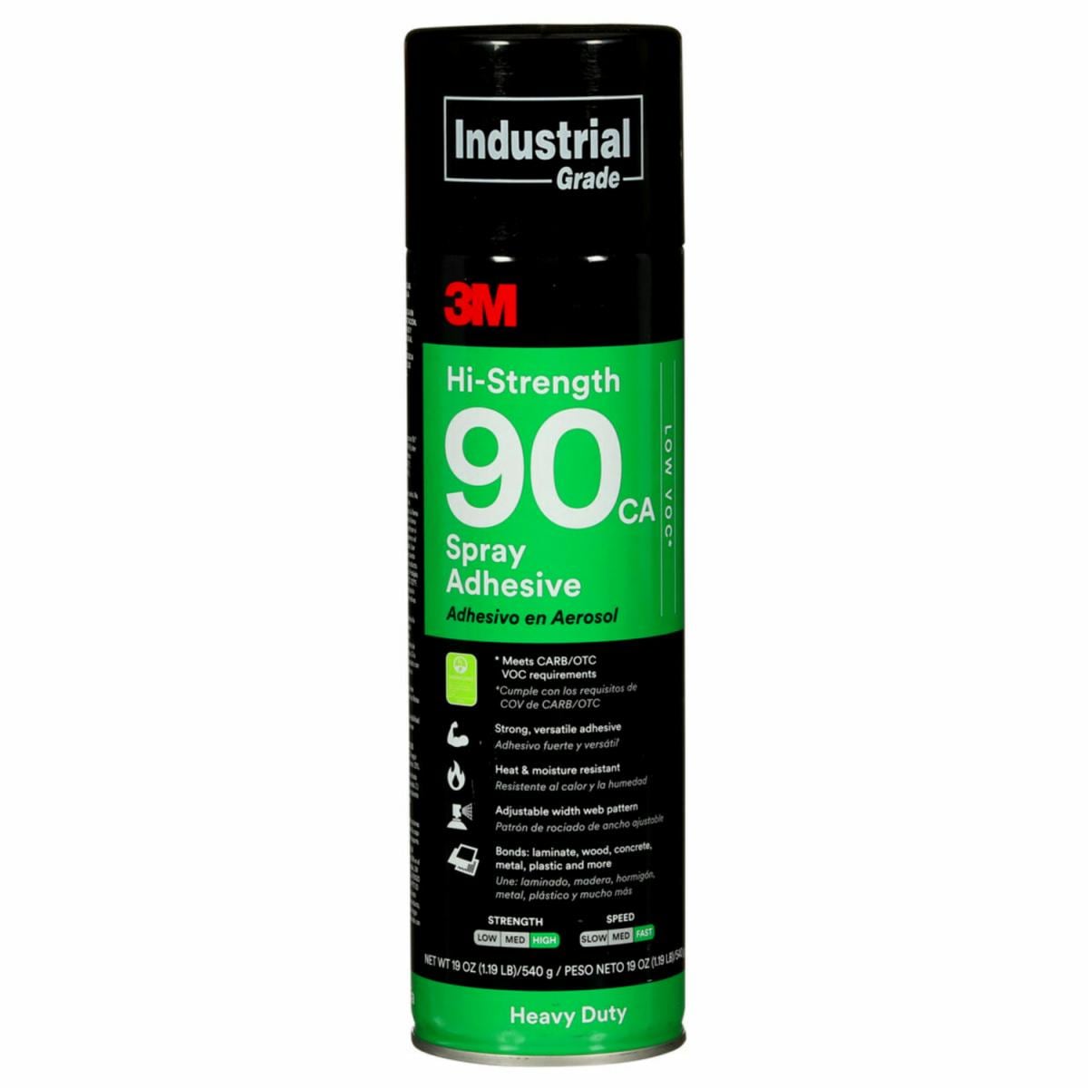 3M™ Hi Strength Spray Adhesive 90 - 24 fl oz Heavy Duty Multipurpose Spray Glue for Wood, Fabric, Foam, Metal & DIY Projects - Perfect for Crafts, Upholstery, Home Repairs & Industrial Use