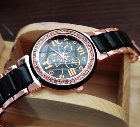 LAKSH Stainless Steel & Rubber Strap Analog Digital Watch for Women & Girls - Waterproof Fashion Watch for Daily Wear, Sports & Casual Outfits (Model SR-639/AT-639)