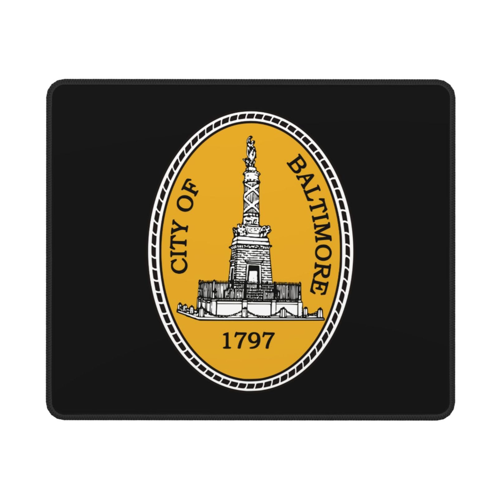 SIYTUAU Baltimore Maryland Seal Mouse Pad - Waterproof Non-Slip Rubber Office & Gaming Mousepad (10x12 inches) for Laptop, PC, Home & Office Workspace
