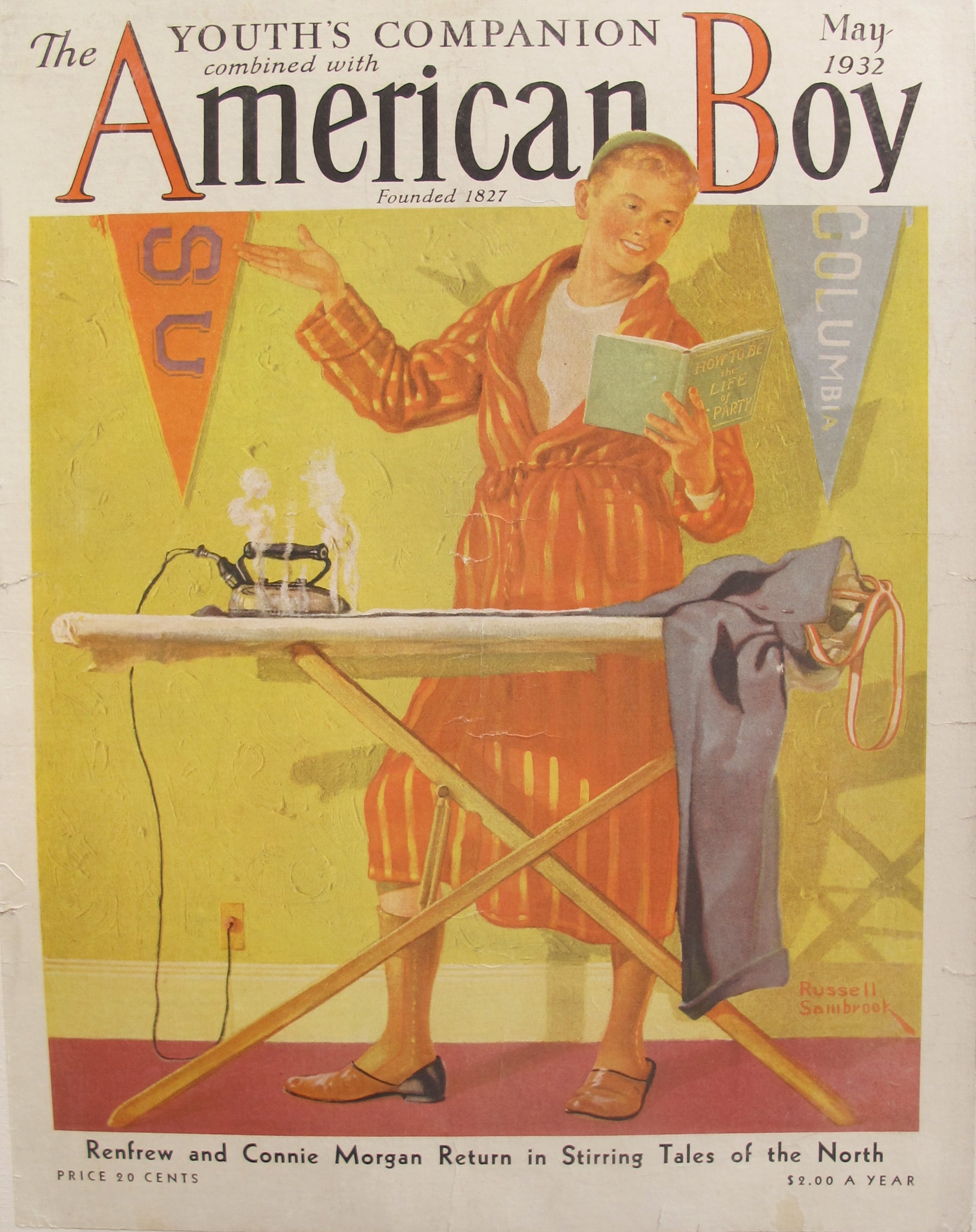 1932 Original The Youth's Companion American Boy Magazine Cover - Vintage Collectible for History Buffs & Antique Magazine Enthusiasts - Perfect for Home Decor, Framed Display & Historical Collections