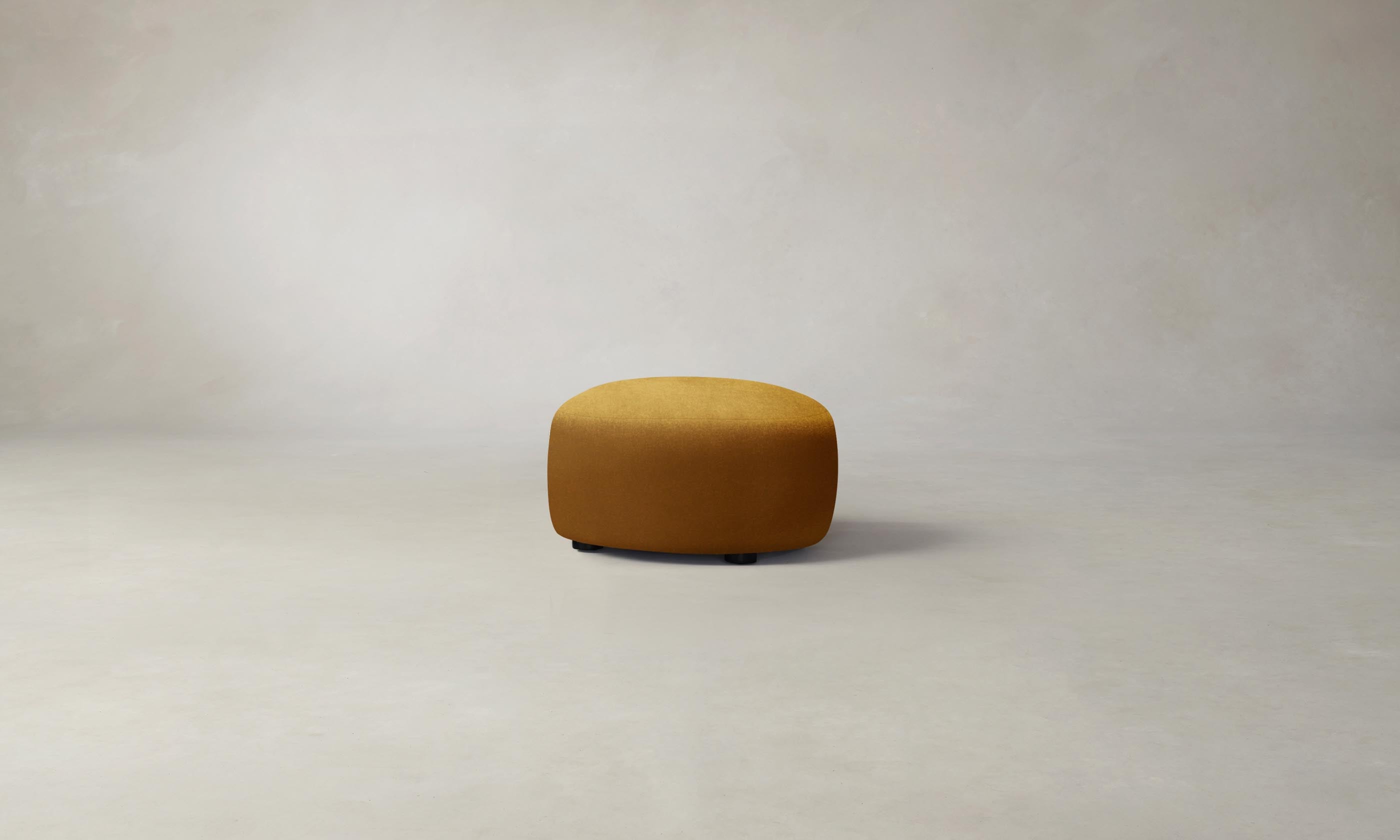 Luxury Mohair Amber Chelsea Ottoman - Elegant Footrest & Stylish Living Room Accent for Home Decor
