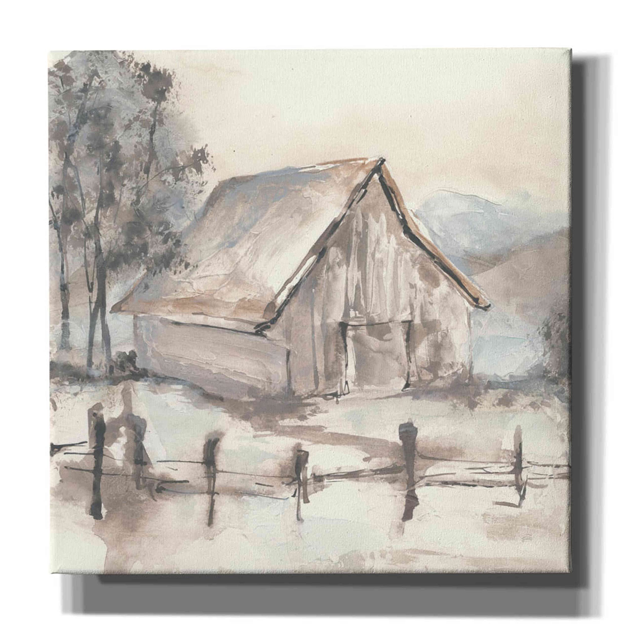 Epic Graffiti 'Barn VII' by Chris Paschke - 37x37 Inch Giclee Canvas Wall Art Print for Modern Home & Office Decor