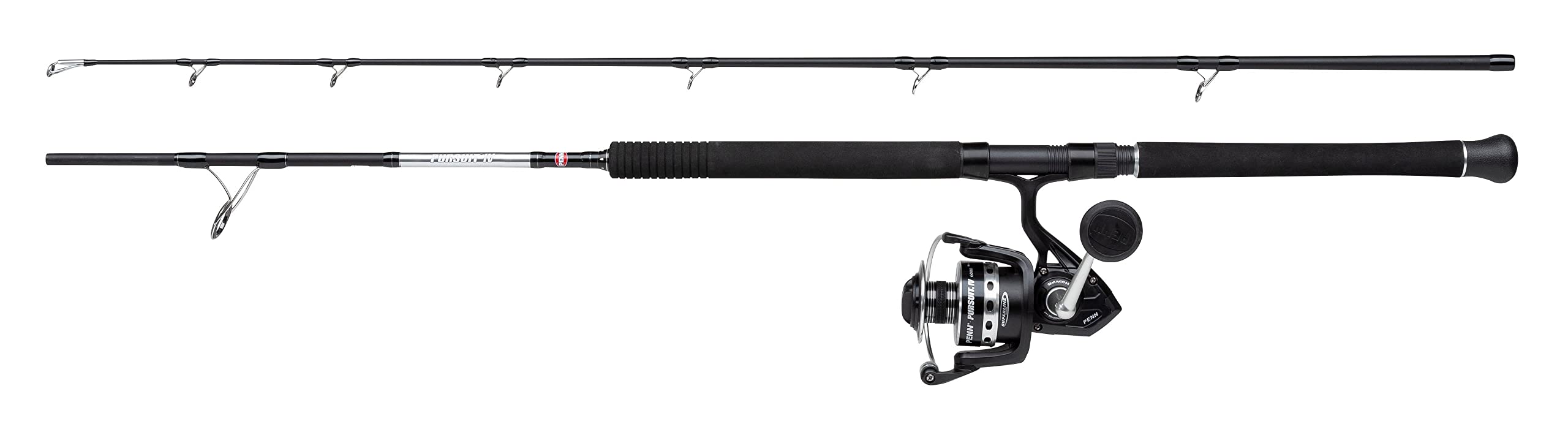 Penn Pursuit 4 Fishing Rod and Reel Combo - Saltwater Boat & Kayak Fishing Gear for Cod, Bass, Wrasse, Rays, Flatfish - Perfect for Offshore Angling and Inshore Fishing Adventures