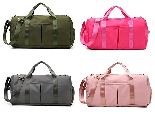 **Waterproof Travel Duffel Bag for Gym & Sports - Lightweight Packable Weekender Bag with Wet Pocket & Shoe Compartment - Durable Luggage for Men & Women (Army Green) - Perfect for Workouts, Travel & Weekend Getaways**