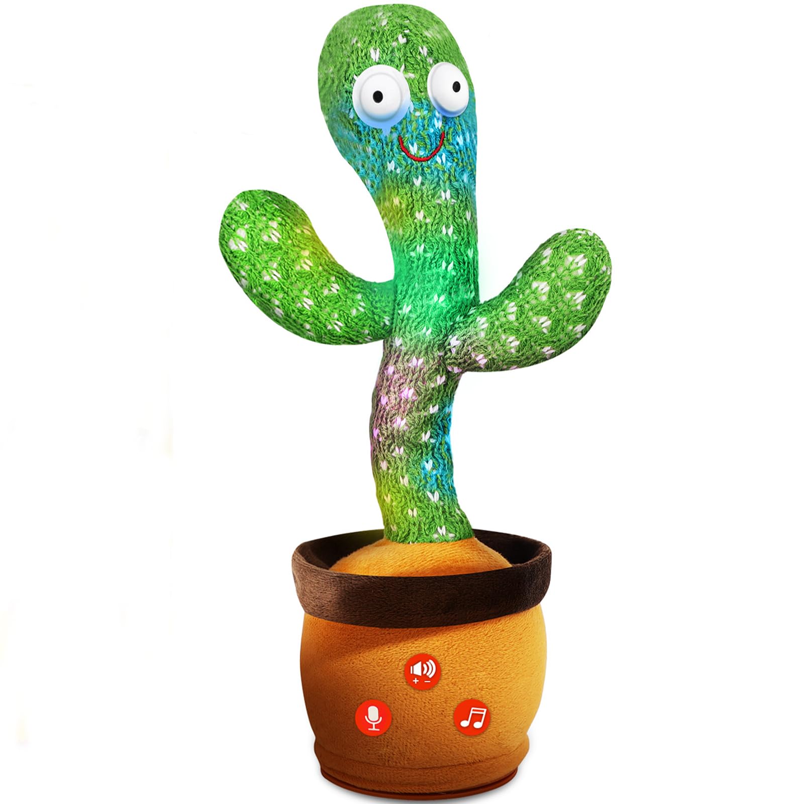 Interactive Talking Cactus Toy with Dancing & Music - Adjustable Volume Baby Learning Toy | Fun Easter Gift for Kids, Toddler Educational Doll (Perfect for Birthday Parties, Easter Baskets & Early Childhood Development)