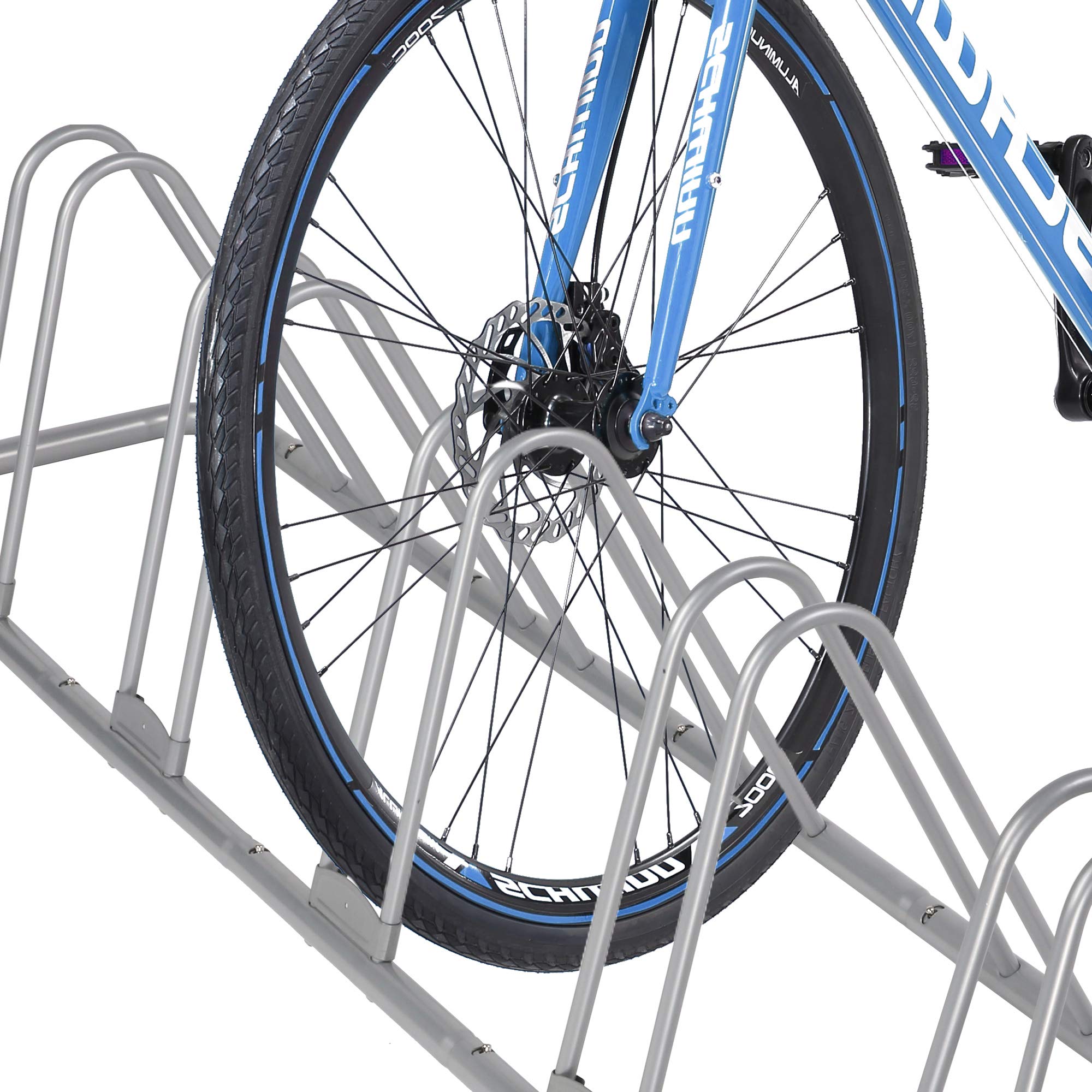 LUCKYERMORE 5 Bike Floor Stand - Heavy Duty Removable Bicycle Parking Rack for Mountain, MTB, Kids & Road Bikes - Indoor Outdoor Garage, Yard & Storage Solution for Bike Organization