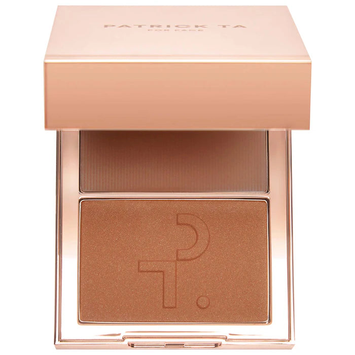 Patrick TA Duo Major Sculpt Crème Contour & Powder Bronzer - Cream to Powder Contouring Makeup for Defined Cheekbones & Sun-Kissed Glow | Perfect for Everyday Wear & Special Occasions