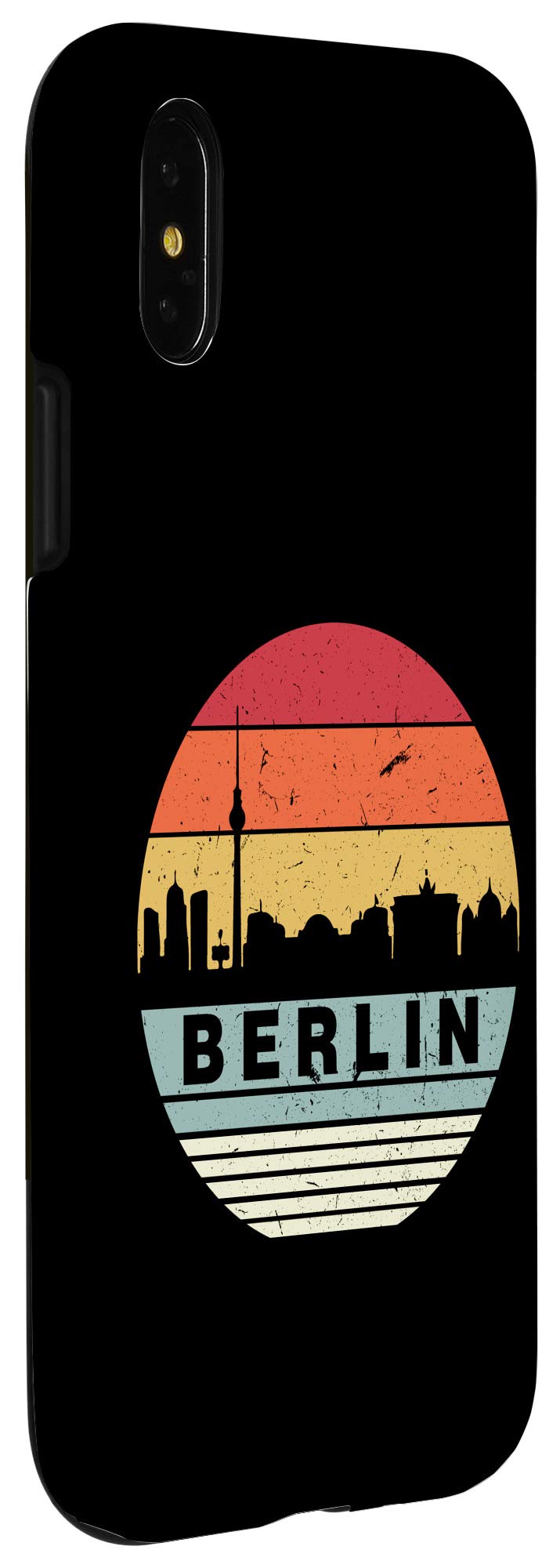 Vintage Berlin Skyline Silhouette iPhone X/XS Case - Stylish Protective Cover for iPhone X & XS - Perfect for Travel, Photography & Urban Lifestyle