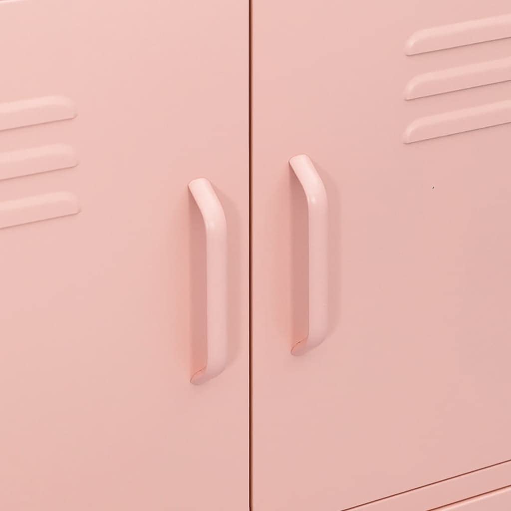 FAMIROSA 4-Door Steel Storage Cabinet with Adjustable Shelves - 31.5