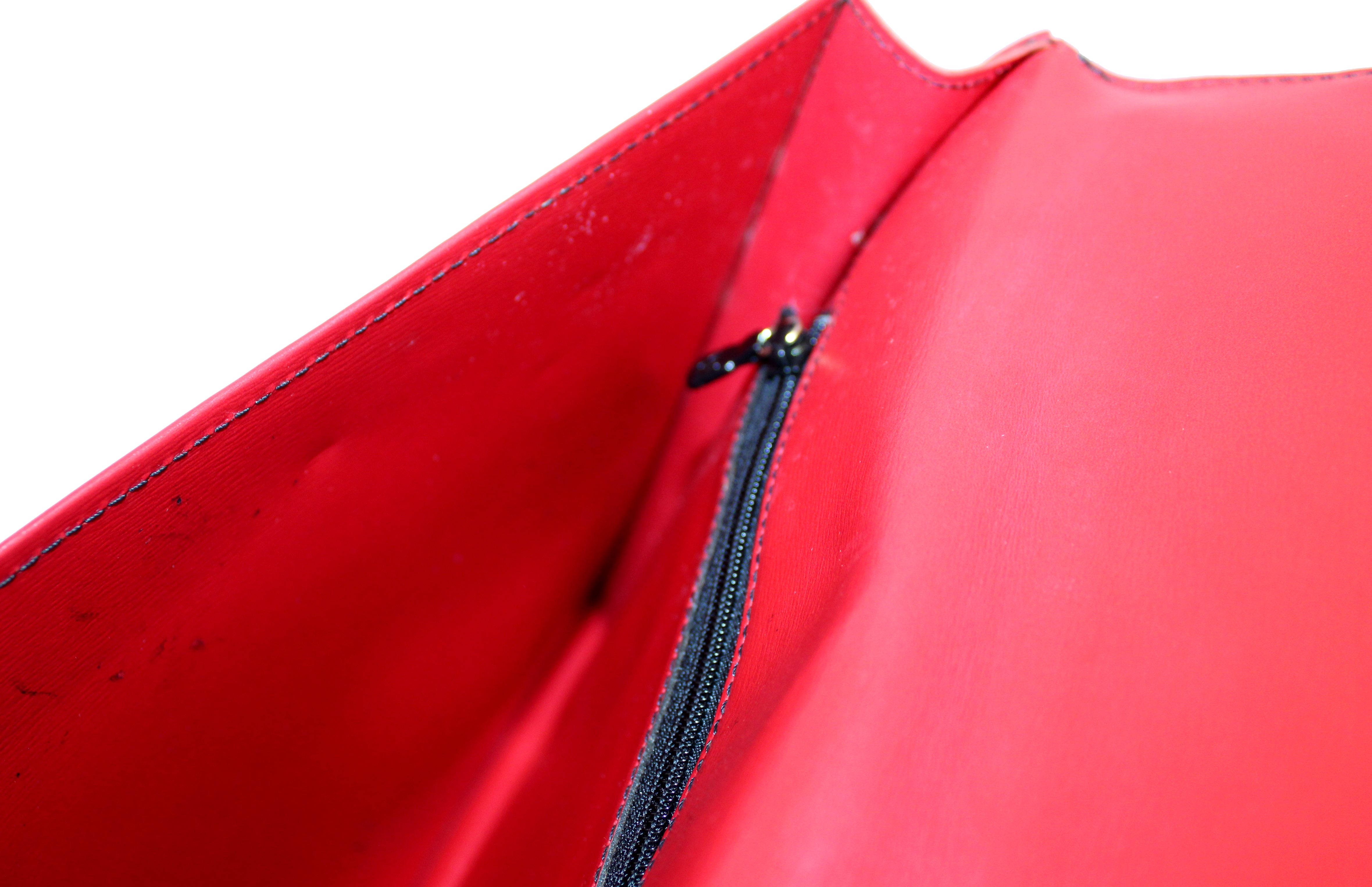 Authentic Louis Vuitton Red Epi Leather Pochette Business Portfolio Flap Clutch Bag for Women | Luxury Designer Handbag for Work, Travel & Evening Events