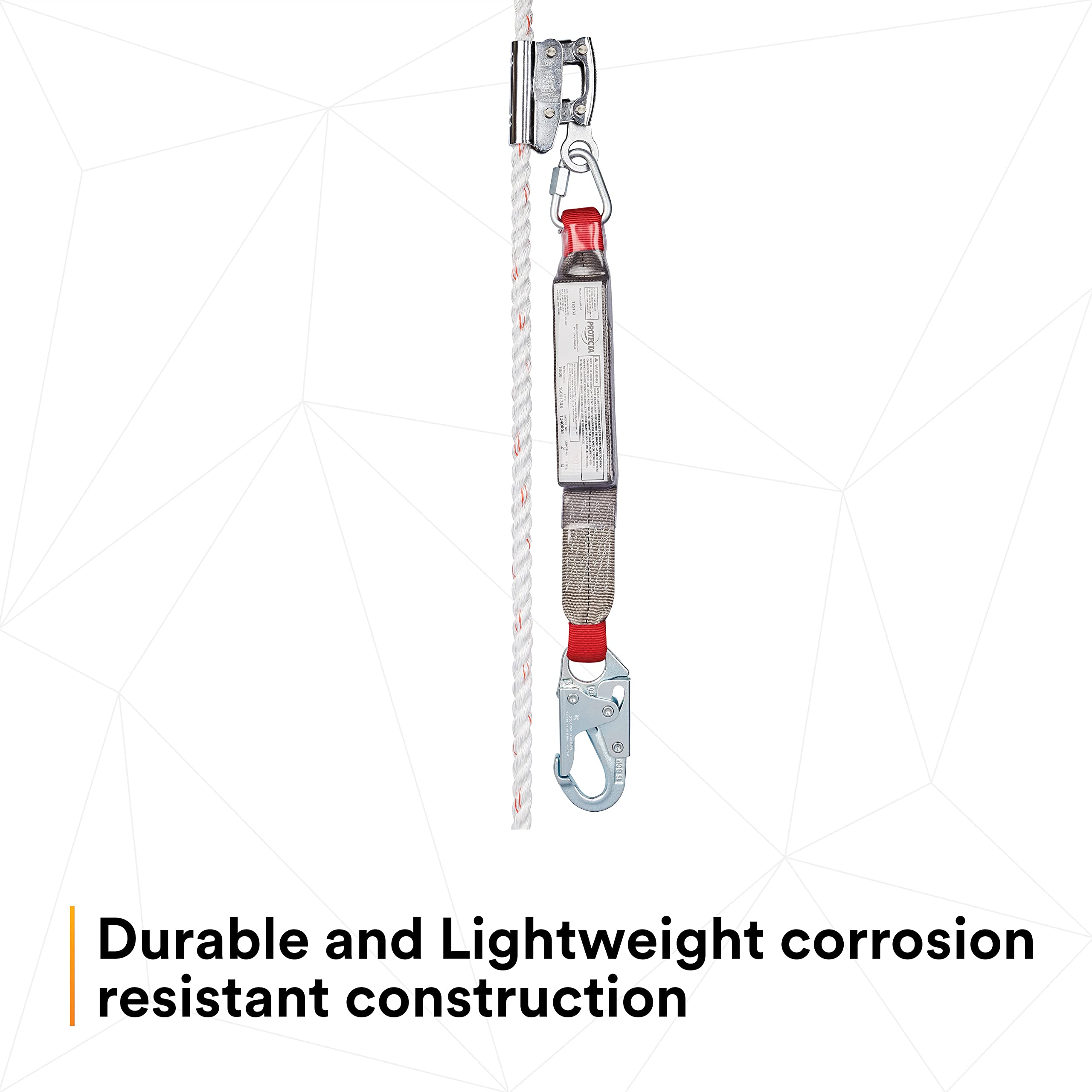 3M Protecta Rope Adjuster with Lanyard 1340005 - Fall Protection Safety Equipment for Construction & Roofing - 1 Pack (1 EA) - Ideal for Roofers, Window Cleaners & Industrial Workers