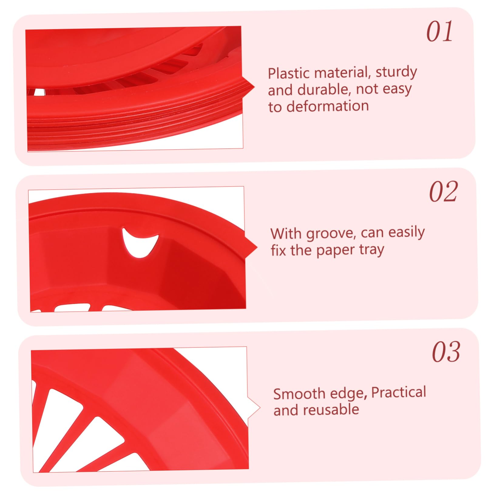 10-Pack Reusable BBQ Grill Plate Holders - Durable Plastic Tray for Barbecue, Picnic & Party Supplies | Perfect for Outdoor Cooking, Camping & Backyard Gatherings