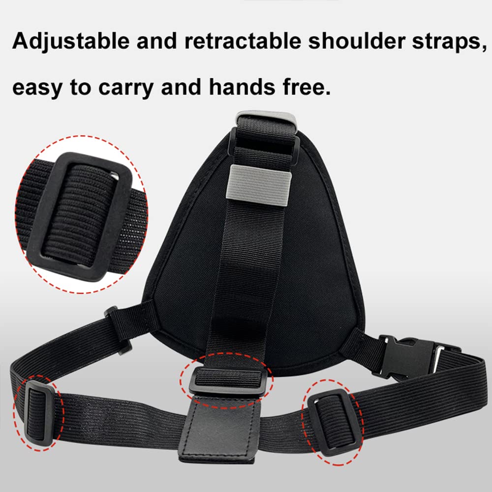 LSENG Adjustable Chest Harness Radio Holster for Motorola & BAOFENG Walkie Talkies - Durable Orange Tactical Gear for Outdoor Adventures, Hiking, Construction & Security Work