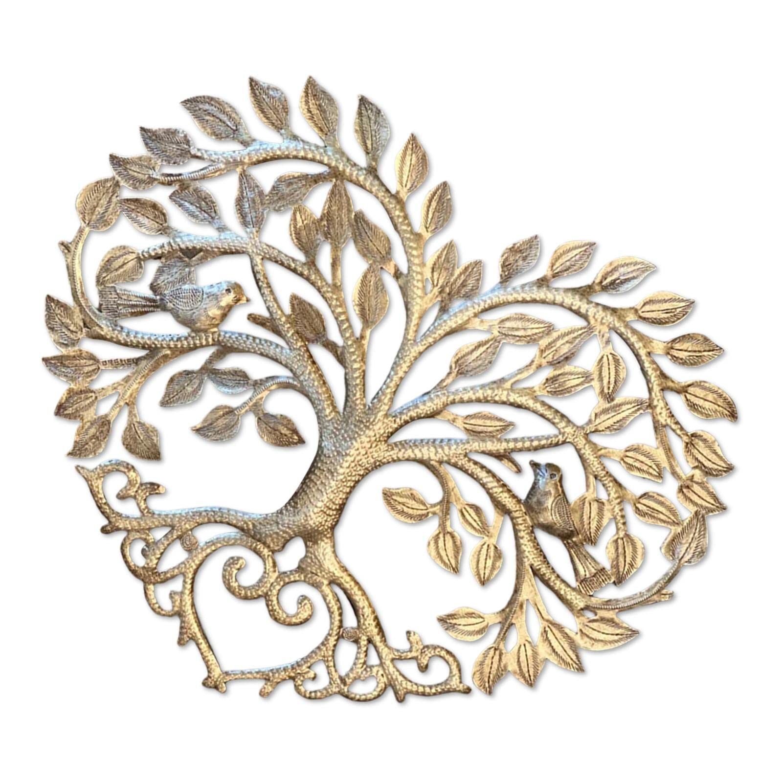 Trees of Life Heart Shaped Metal Wall Art - Unique Outdoor & Indoor Wall Decor for Home & Office - Perfect for Living Room, Bedroom, Garden & Wedding Decorations