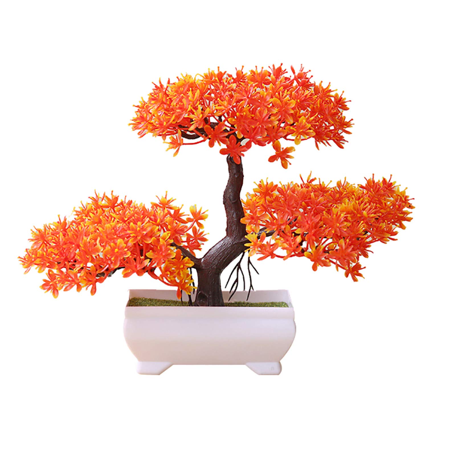 Mini Potted Plant Mold - Lightweight Vivid Exquisite Sunset Red Artificial Succulent for Home Decor, Office Desk, Store Display & Gift Ideas